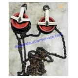 Pair of Metal Pulleys & Chain