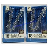 Garland w/ Clear Lights - One Box Brand New