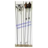 Set of (4) Metal Butterfly Tiki Torches (72")