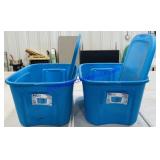 Pair of Small Totes w/ Lids