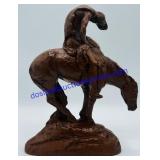 Red Mill Horse & Indian Sculpture (11")