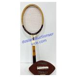 Spalding Tennis Racket & Football