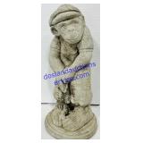 Cement Monkey Golfing Statue (16")