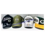 Lot of (4) Packers Hats