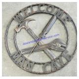 Metal Man Cave Sign (24")