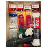 Floor Cushions, Flashlights, Nylon Rope, Etc..