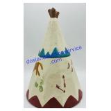 Ceramic Tepee Cookie Jar (13")