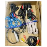 Flat of Various Audio/Video Cords