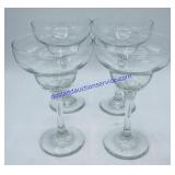 4 Margarita Glasses