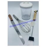 Variety of Kitchen Utensils and Storage Container