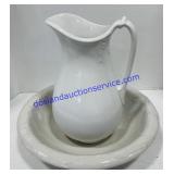 Large Pitcher And Basin