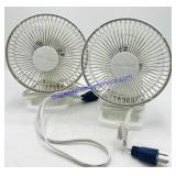 Pair of Small Desk Top Fans