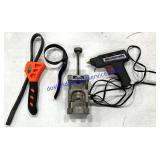 Pair of Filter Wrenches, Doweling Jig & Glue Gun