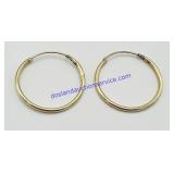 Pair of 10K Hoop Earrings
