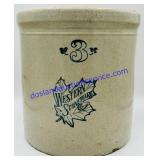 3 Gallon Western Stoneware Crock
