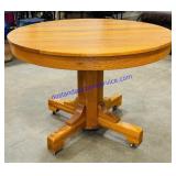 Round Dining Table on Wheels (42 x 30) Has 3