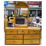 Long Dresser & Mirror  (82 x 62 x 17)