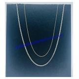 Pair of 925 Stamped Necklaces