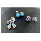 (3) Pairs of Earrings - No Markings