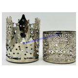 Pair of Metal Candle Coverings