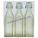 Lot of (3) Matching Glass Bottles