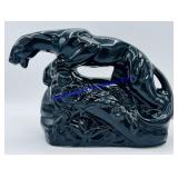 Vintage Ceramic Panther Lamp
