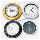 Lot of (4) Wall Clocks