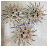 Set of 3 Rotary Hoe Wheels