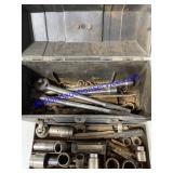 Tool Box with Large Socket and Wrench Tools