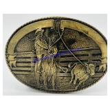 Tony Lama Solid Brass Belt Buckle