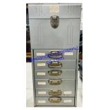 Metal File Box w/ Misc. Hardware & Tools (30 x 13