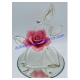 Glass Hummingbird Figurine 7"