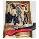 Screwdrivers, Scissors, Cutters, Knife, Level,