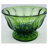 Vintage Green Pedestal Bowl 6x4