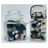 Pair of Small Jars of Buttons