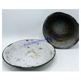 Pair of Enamelware Bowls