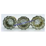 Lot of (3) Glass Door Knobs