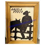 Angola Rodeo Wooden Picture (14 x 10)