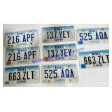 8 Iowa License Plates