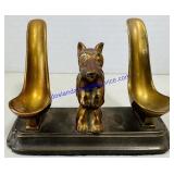 Vintage Scottish Terrier Brass Pipe Rest