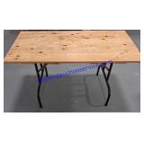 Wood Folding Table. 48"x28"x24"