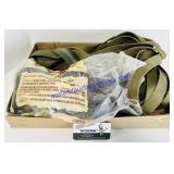 Lot of Military Canvas Straps & Zippers