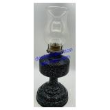 Blue Oil Lamp with Chimney