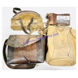 3 Leather Bags & Leather Strap