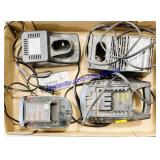 3 Mixed Battery Chargers & 18 V Battery