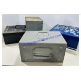 4 Metal Containers Various Sizes