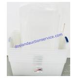 7 105 Quart Totes w/ Lids