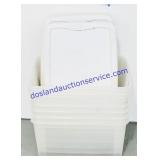 8 54 Quart Totes w/ Lids