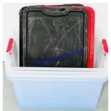 4 66 Quart Totes w/ Lids (Cracked Lid)