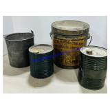 4 Vintage Tins